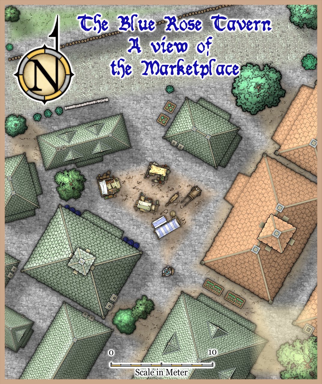 Nibirum Map: blue rose tavern quarter by AleD