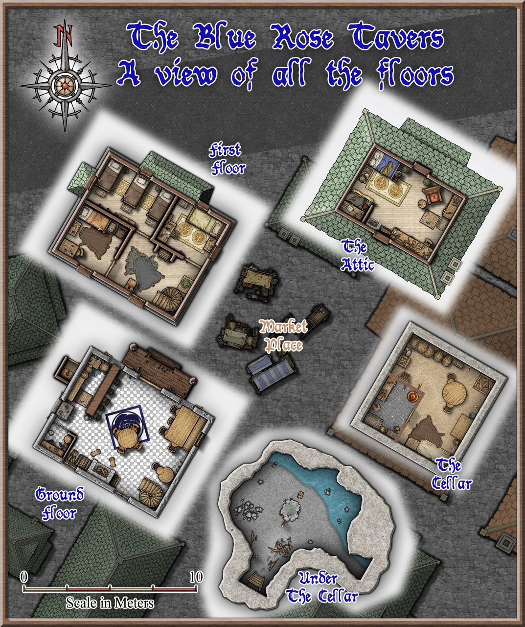 Nibirum Map: blue rose tavern by AleD