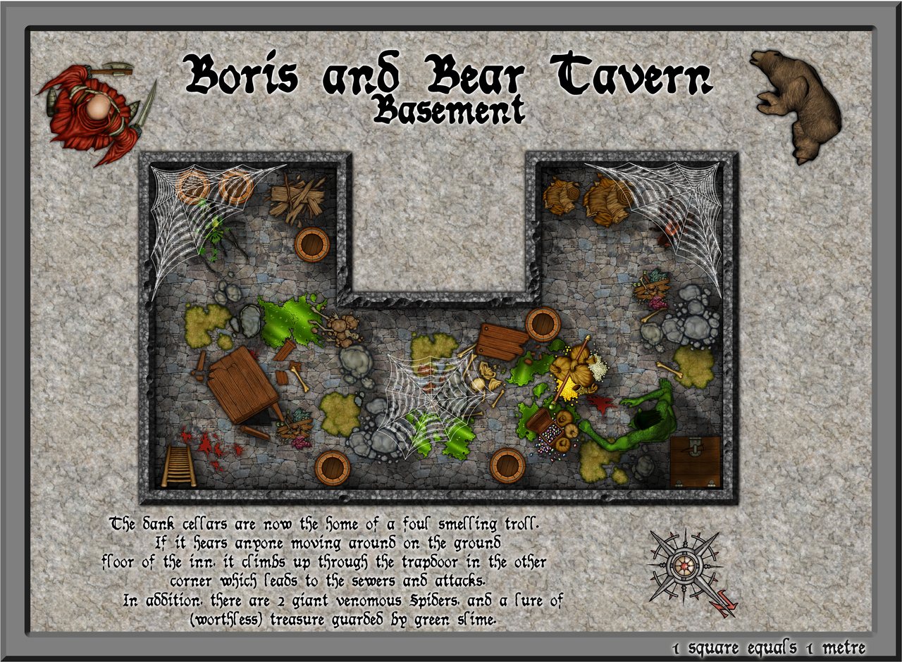 Nibirum Map: boris and bear tavern - basement by Quenten Walker