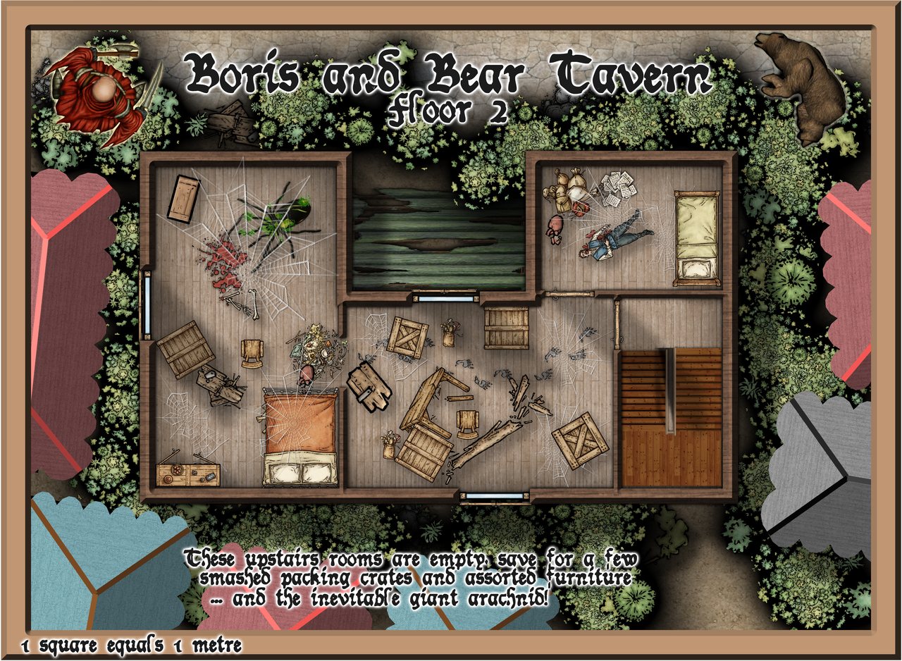 Nibirum Map: boris and bear tavern - floor 2 by Quenten Walker