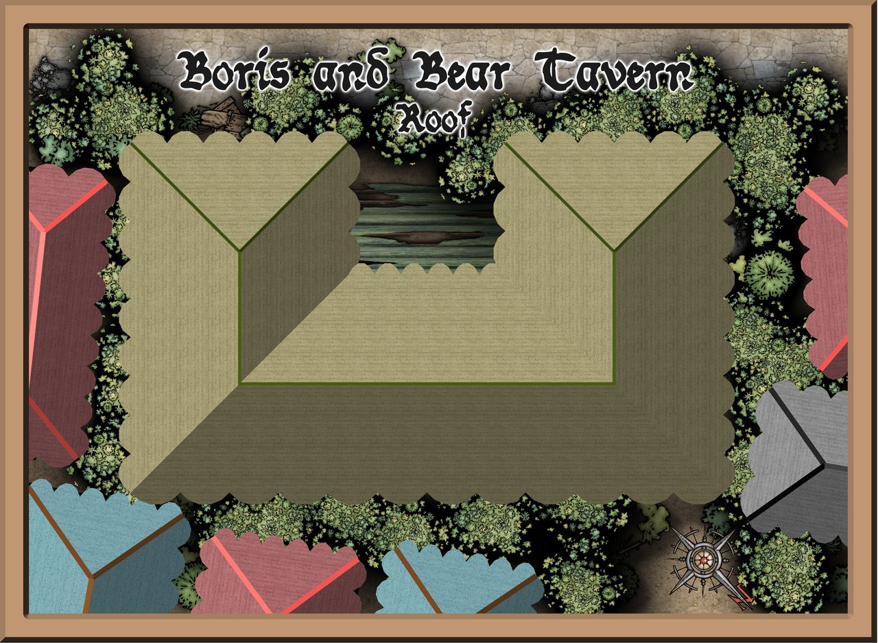Nibirum Map: boris and bear tavern - roof by Quenten Walker