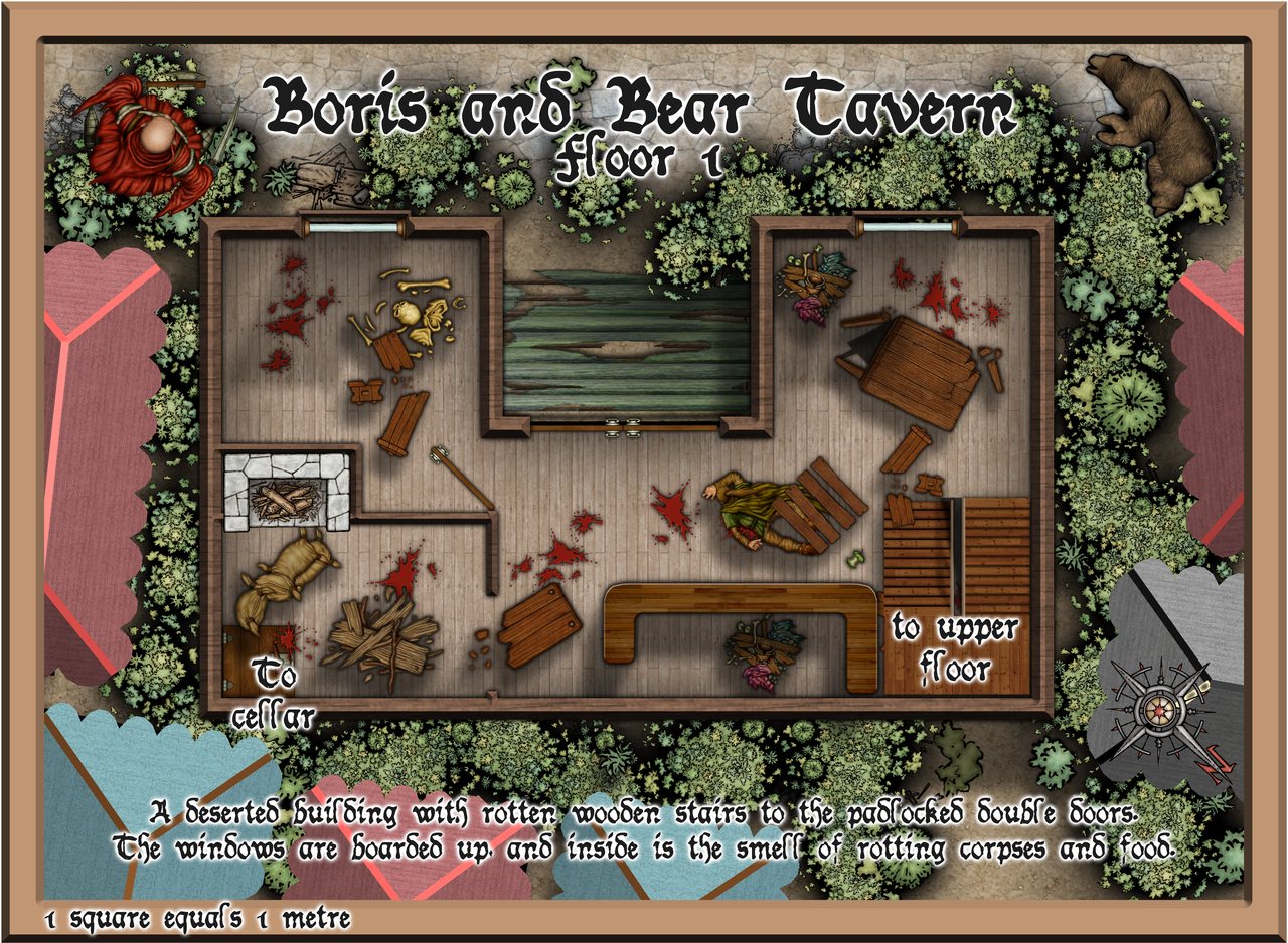 Nibirum Map: boris and bear tavern by Quenten Walker