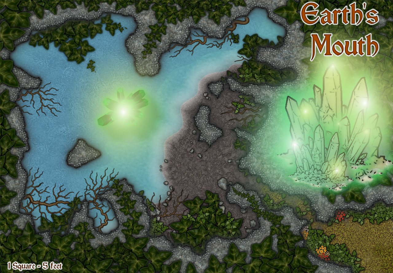 Nibirum Map: earths mouth cavern by Ricko Hasche