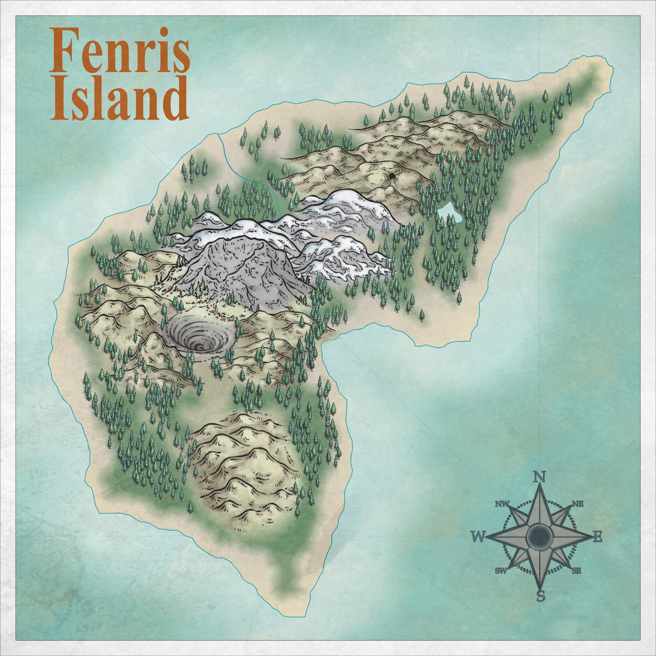 Nibirum Map: fenris island by Ricko Hasche