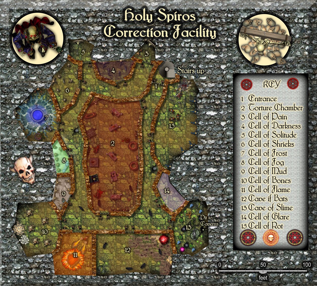 Nibirum Map: holy spiros monastery - correction facility by Quenten Walker