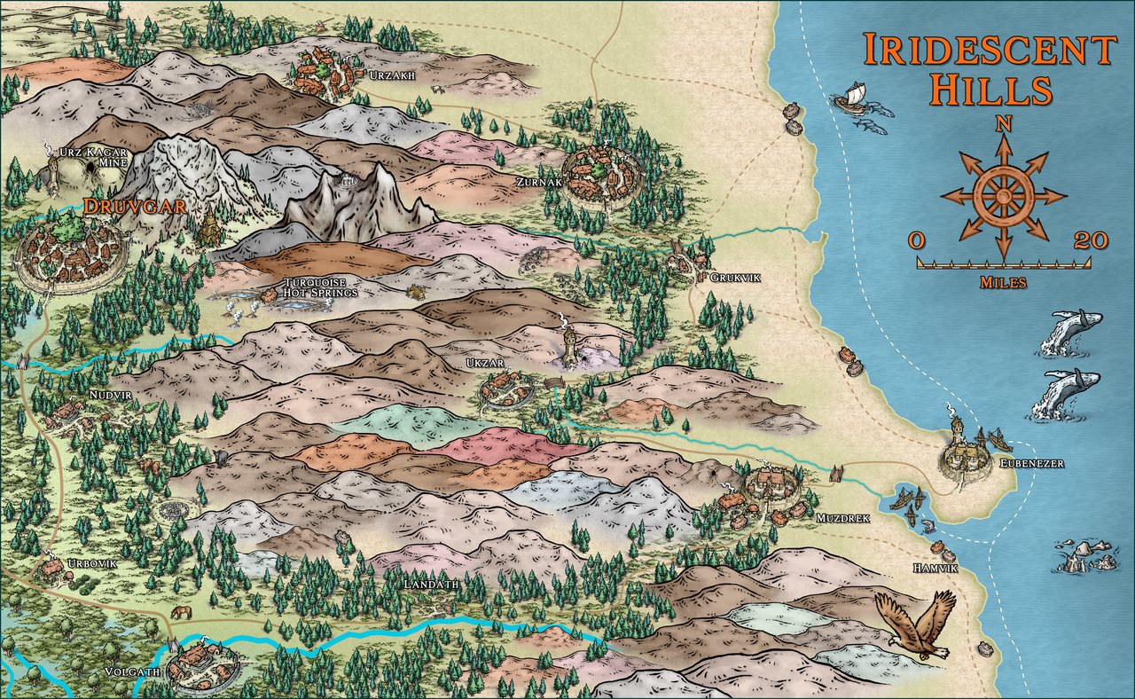 Nibirum Map: iridescent hills by Ricko Hasche