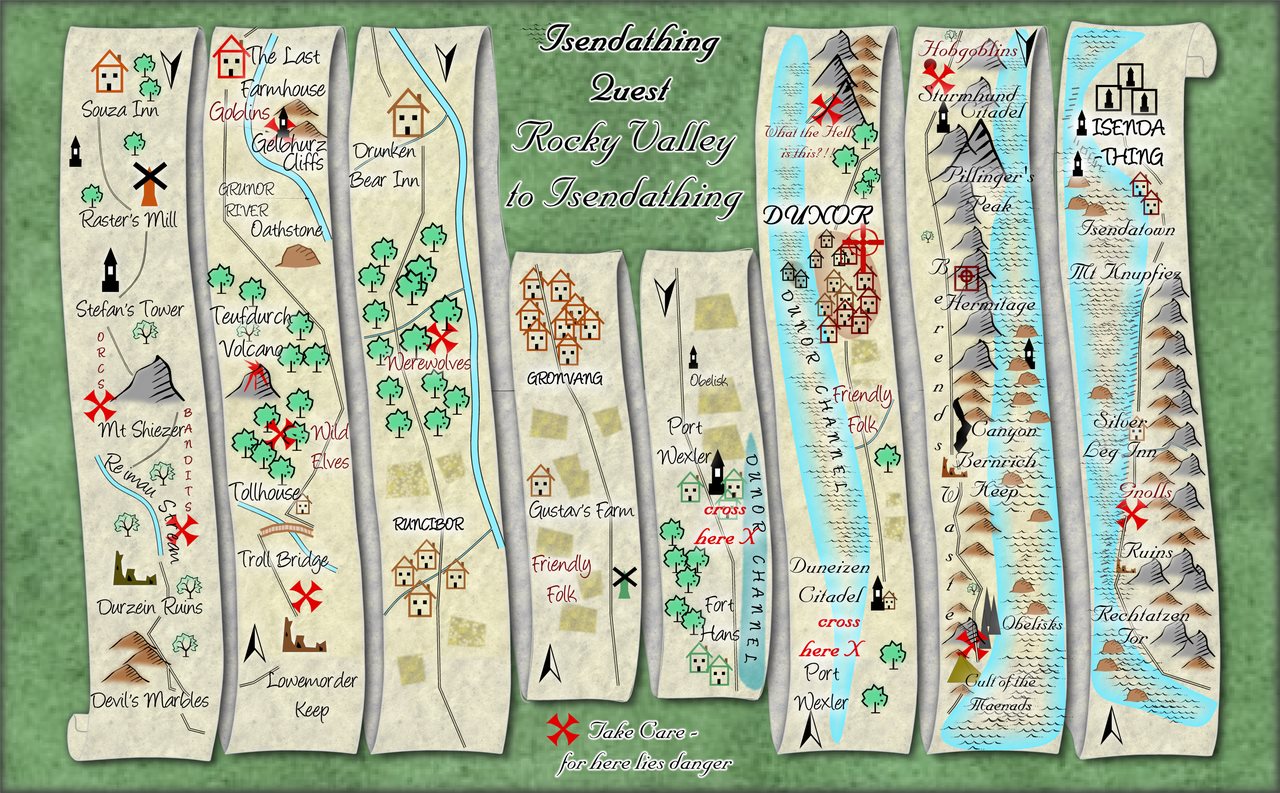 Nibirum Map: journey from rocky valley to isendathing by Quenten Walker