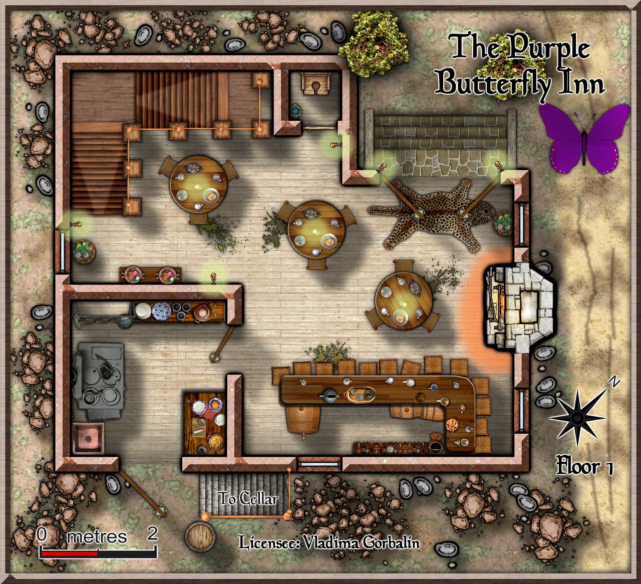 Nibirum Map: purple butterfly inn by Quenten Walker