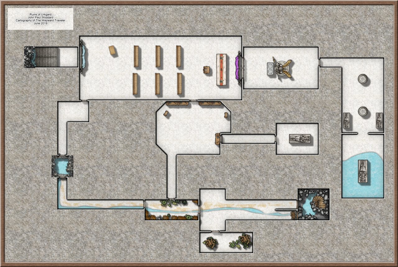 Nibirum Map: ruins of urksgard sublevel 1 by John Paul Stoddard