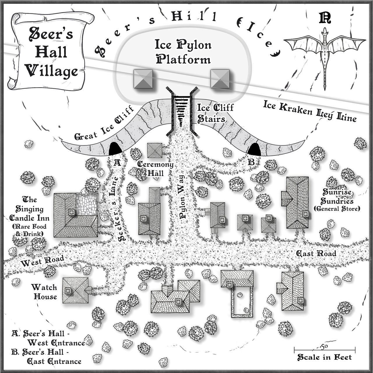 Nibirum Map: seer's hall village by Wyvern