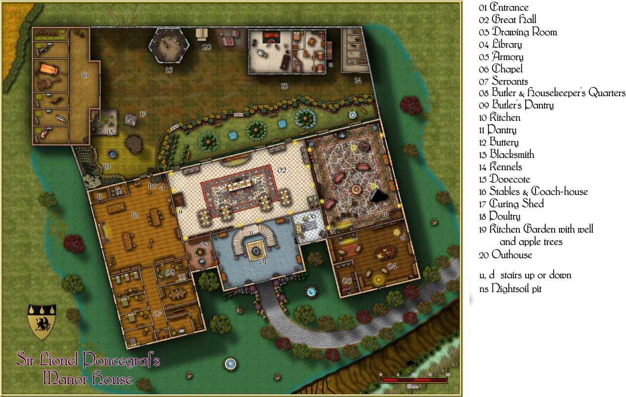 Nibirum Map: Poncegraf Manor House by Quenten Walker