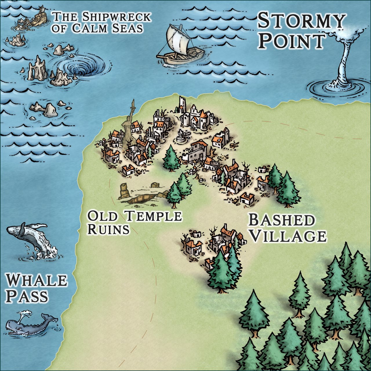 Nibirum Map: bashed village by Ricko Hasche