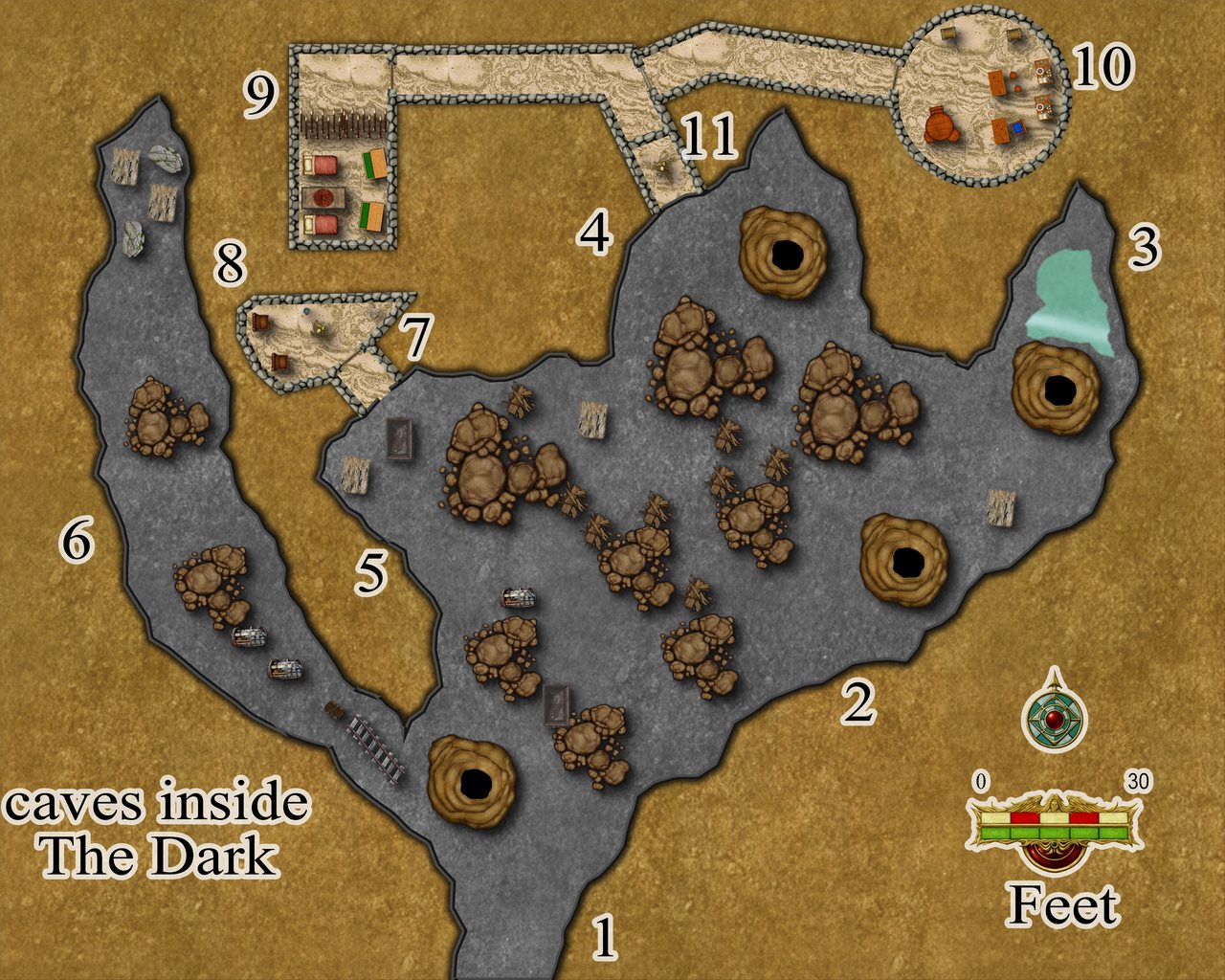 Nibirum Map: caves inside the dark by JimP