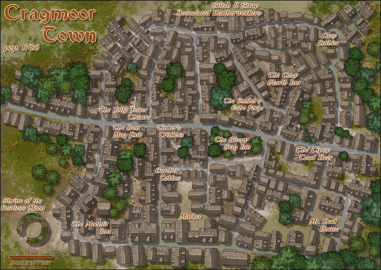 Nibirum Map: cragmoor town by Ricko Hasche