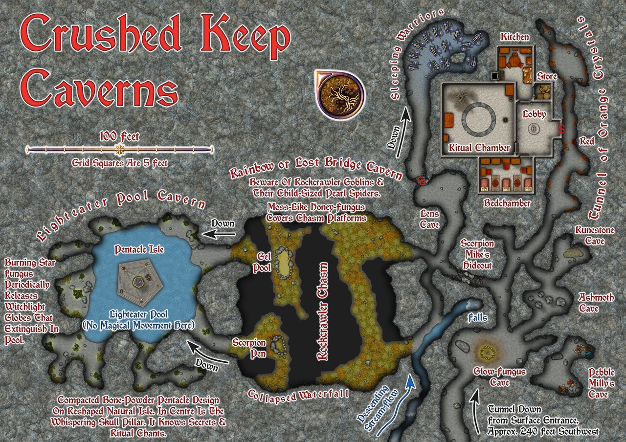Nibirum Map: crushed keep caverns by Wyvern