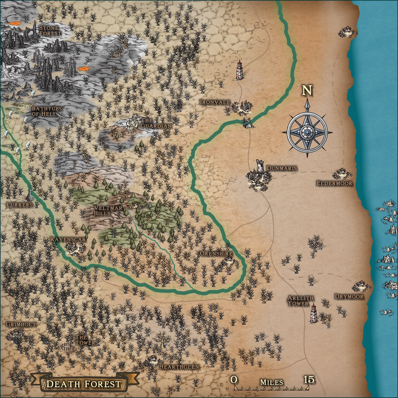 Nibirum Map: death forest by Ricko Hasche