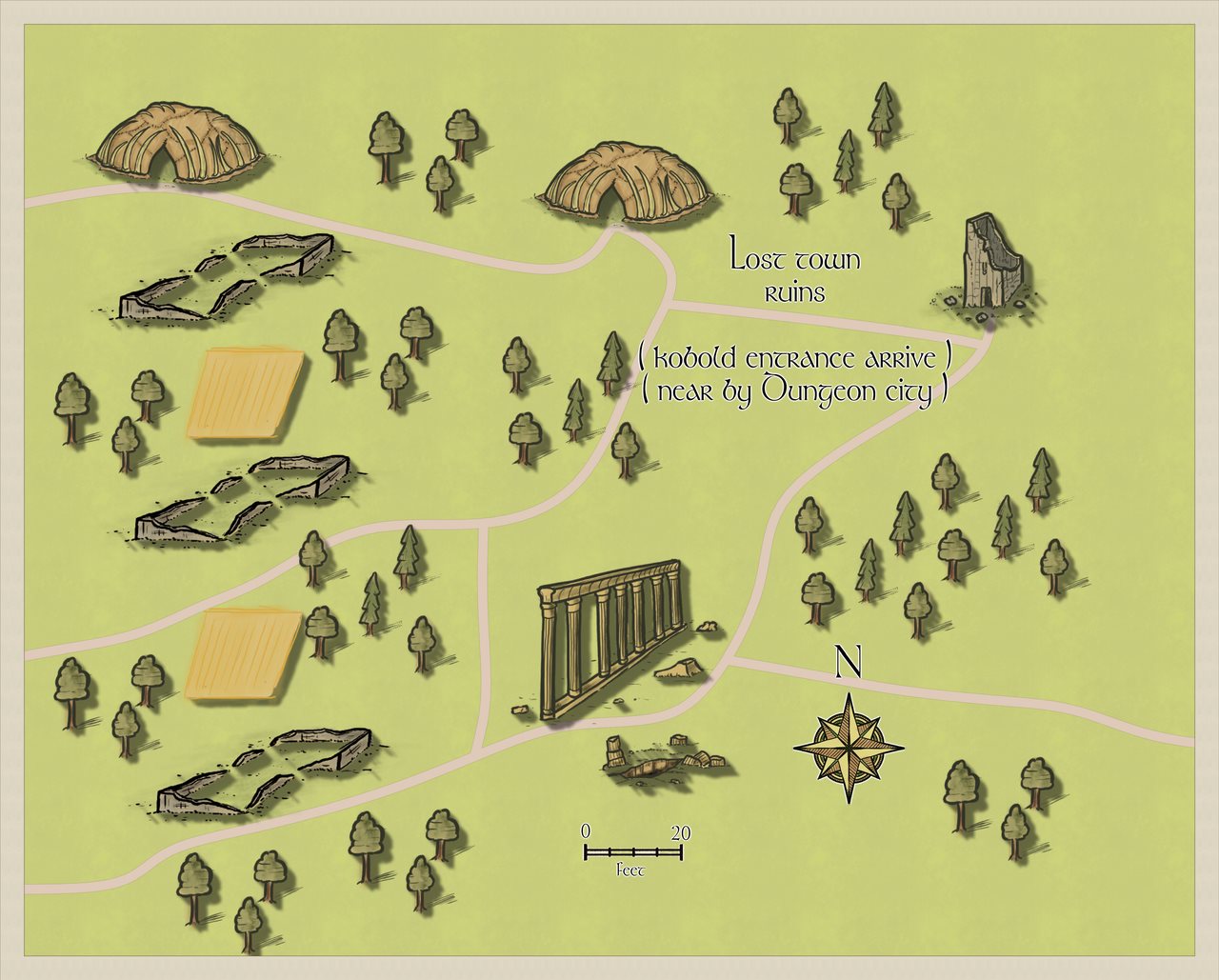 Nibirum Map: dungeon city kobold entrance by