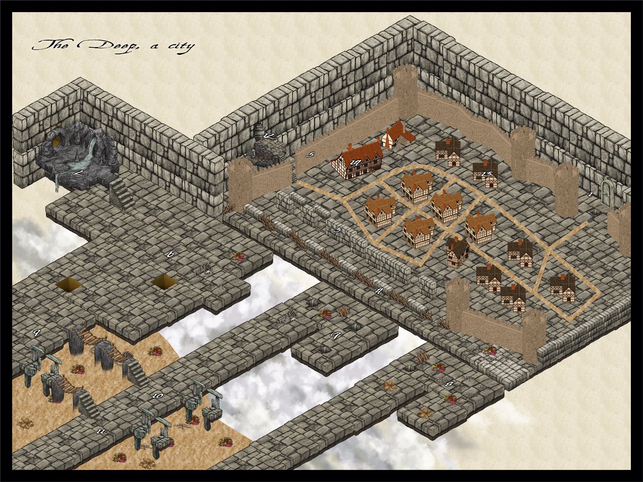 Nibirum Map: dungeon city the deep by JimP