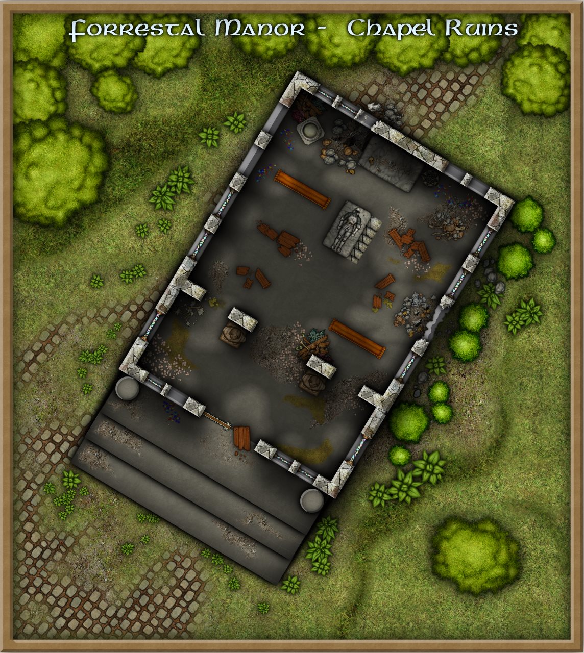 Nibirum Map: forrestal chapel - battlemap by Shessar