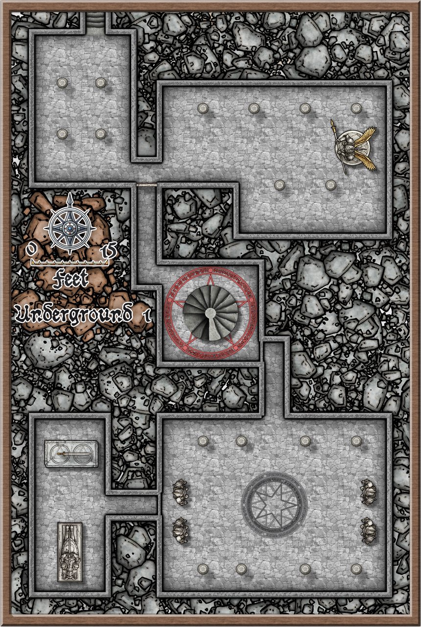 Nibirum Map: mausoleum of the guardians - underground 1 by Ricko Hasche
