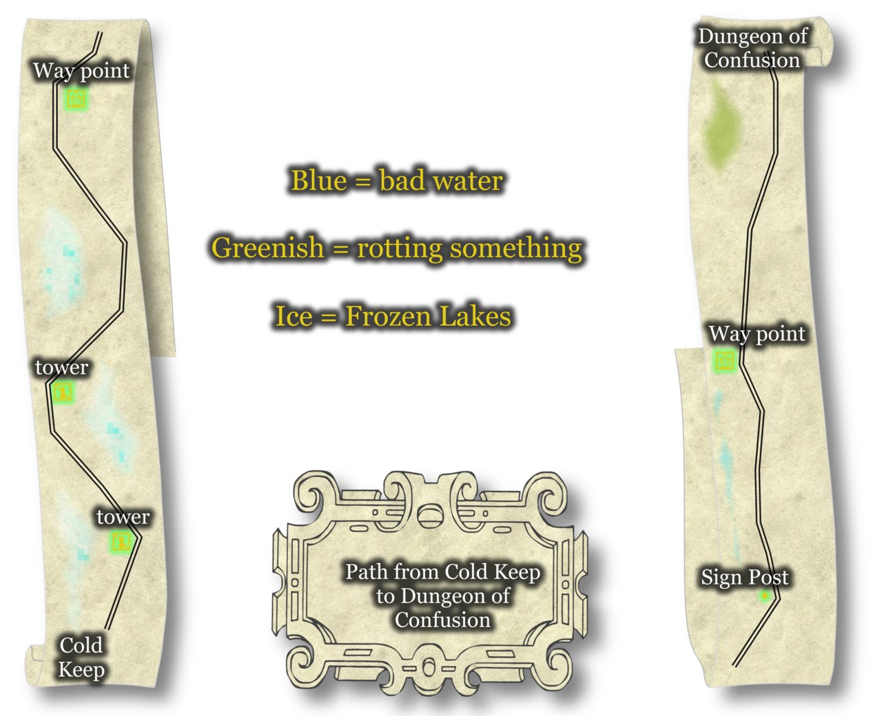 Nibirum Map: path - cold keep to confusion by JimP