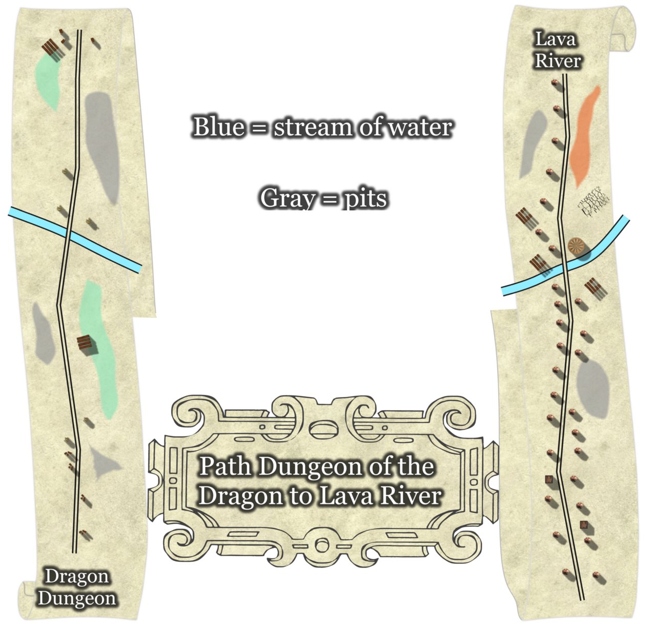 Nibirum Map: path - dragon to lava by JimP