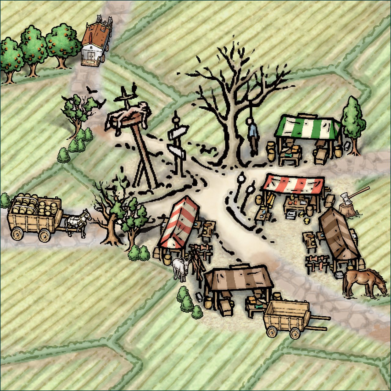 Nibirum Map: sir lionel poncegrafs fief - crossroads by Ricko Hasche