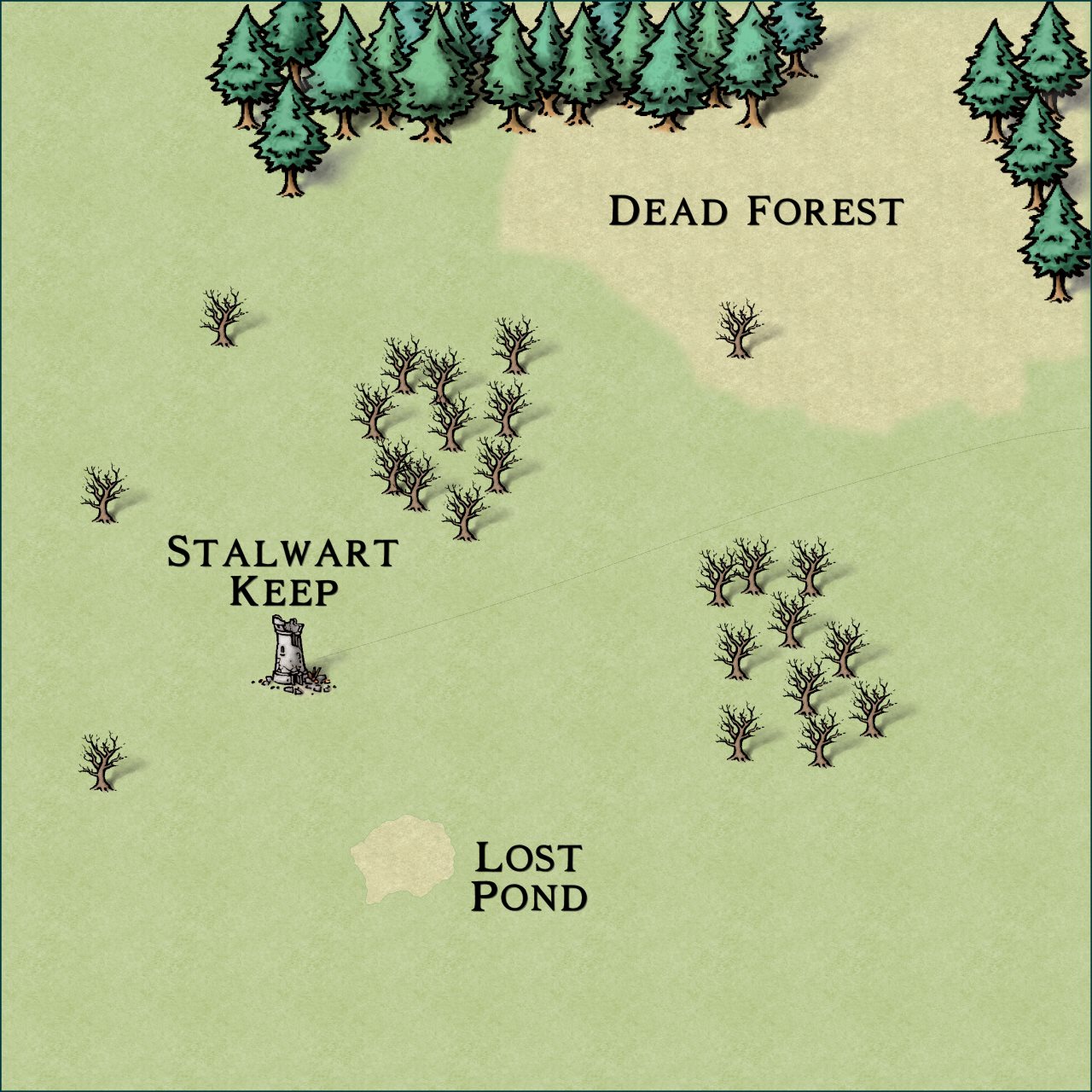 Nibirum Map: stalwart keep environs by JimP