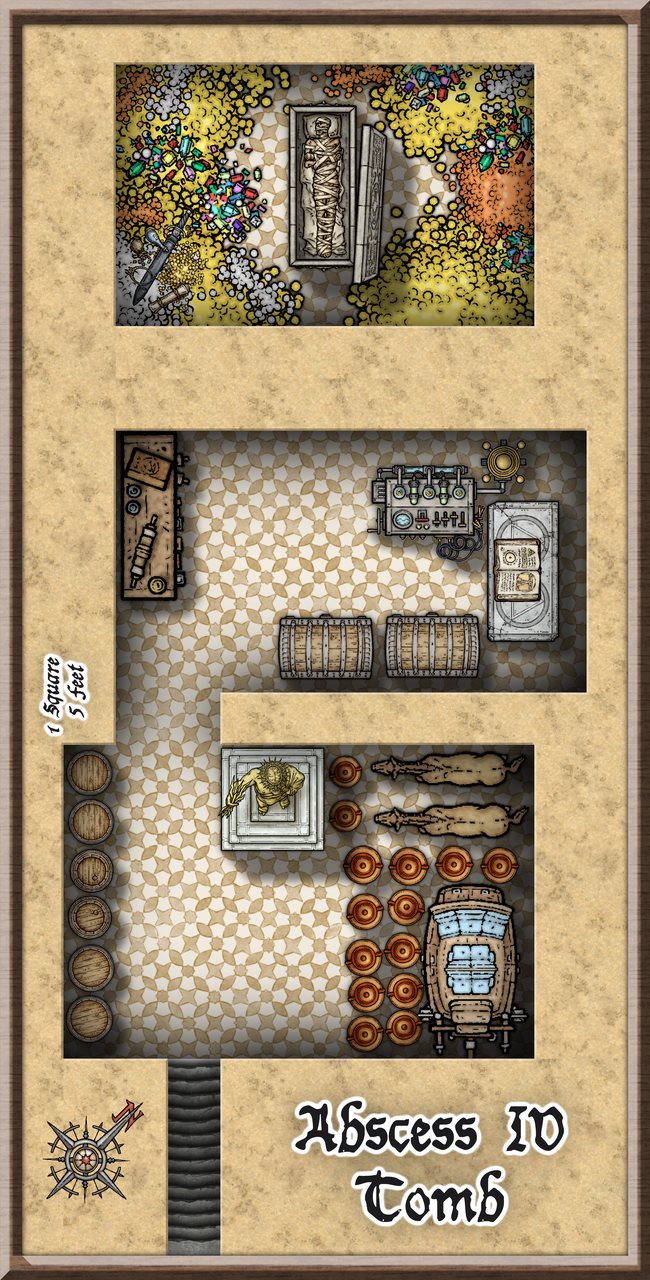 Nibirum Map: tomb of abscess iv - underground by Ricko Hasche