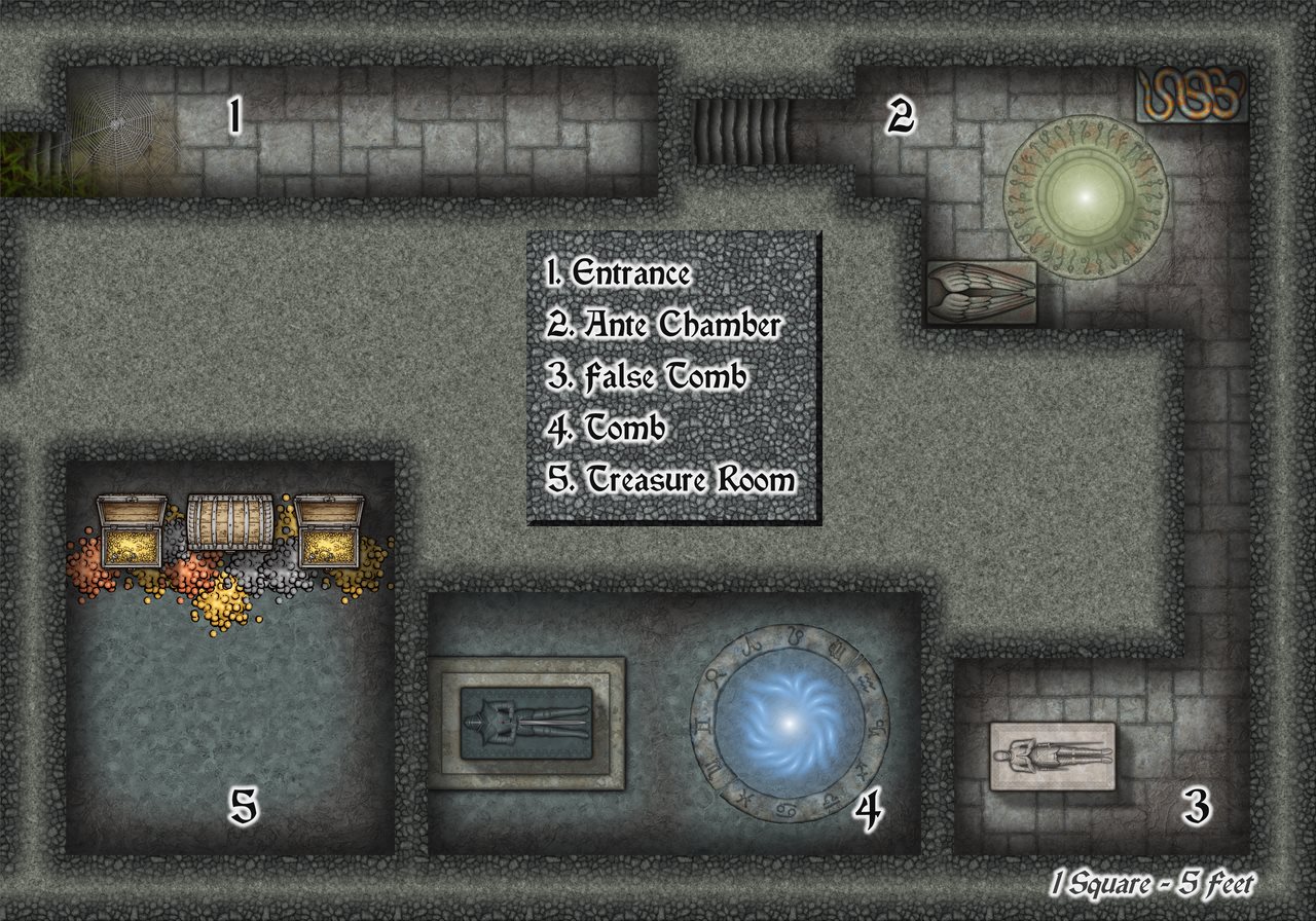 Nibirum Map: tomb of blauhaus the warrior by Ricko Hasche