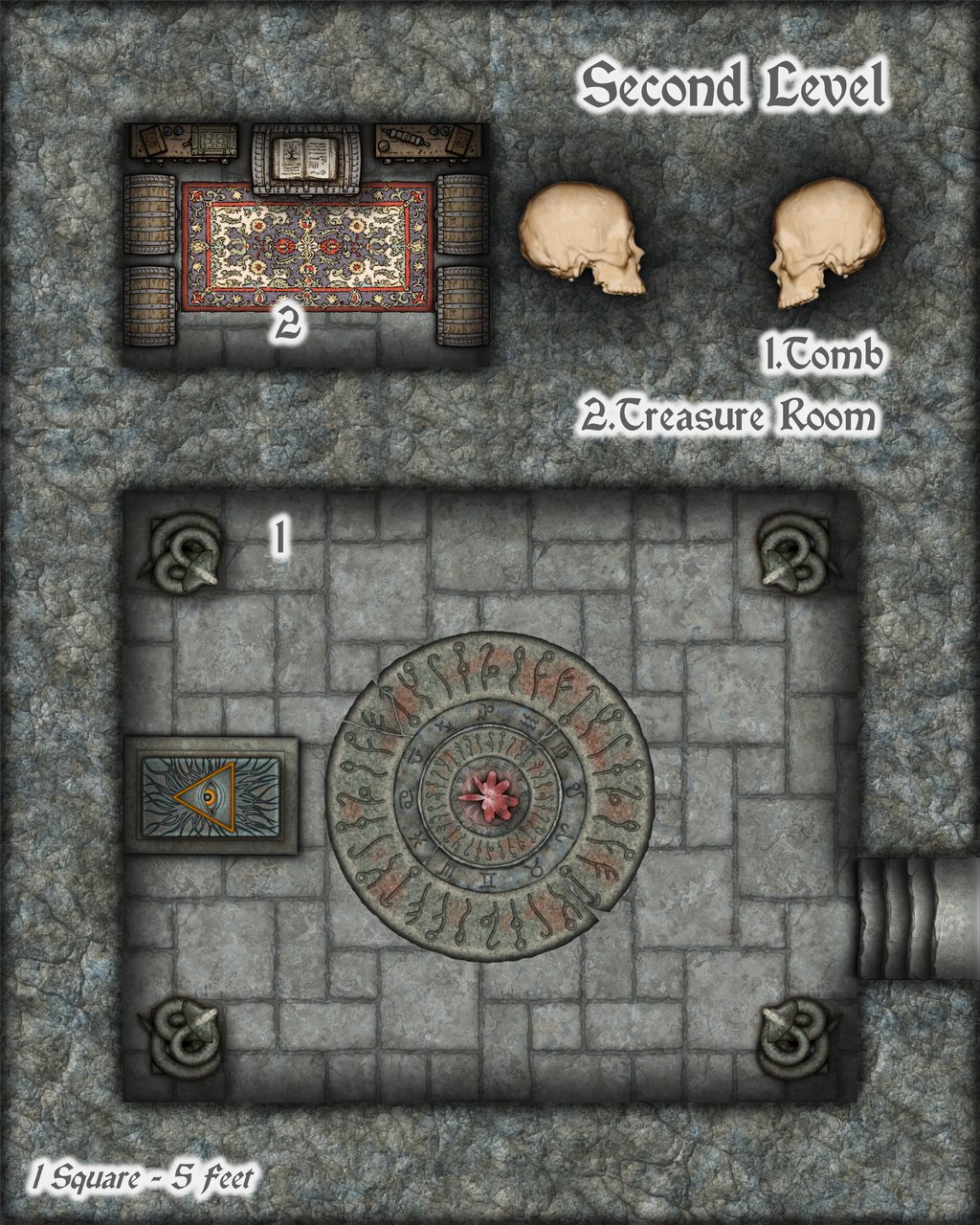 Nibirum Map: tomb of elayon varonihl - level 2 by Ricko Hasche