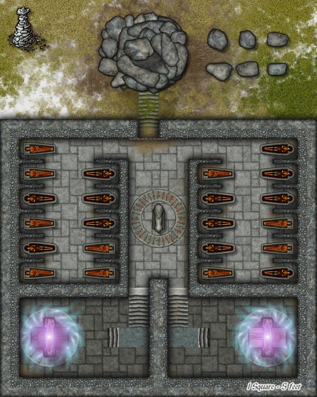 Nibirum Map: tomb of the twins - lorran and elran by Ricko Hasche