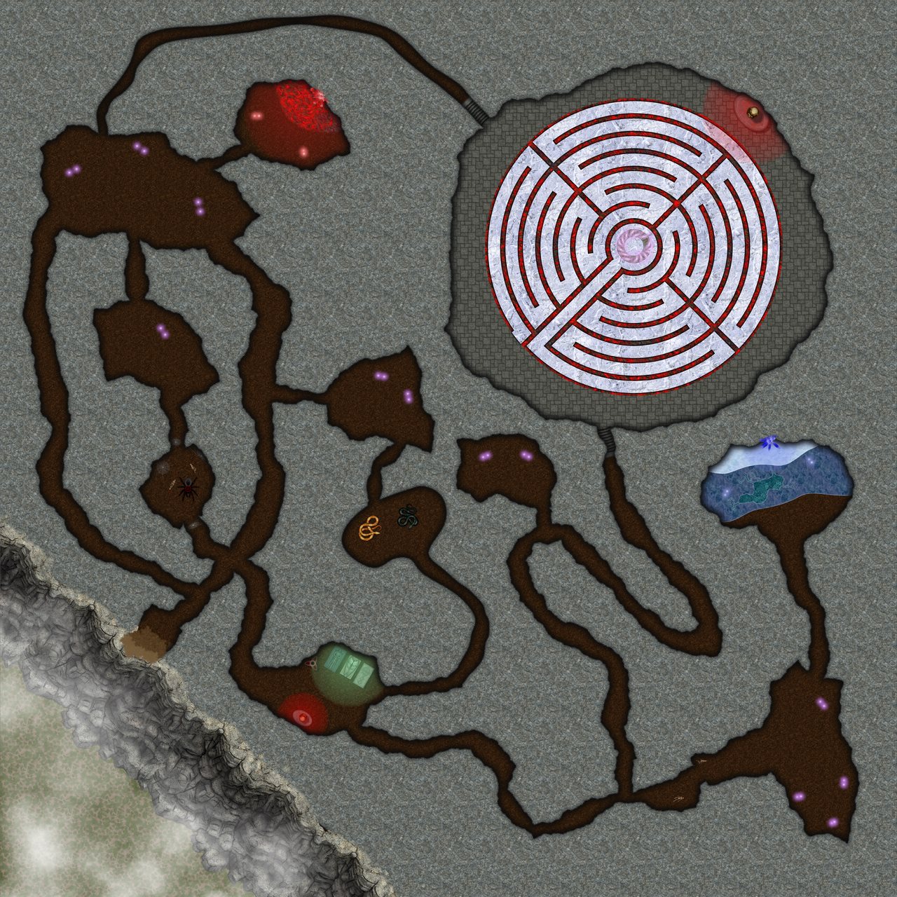 Nibirum Map: huo yu bing caverns by Kevin Goebel (Royal Scribe)