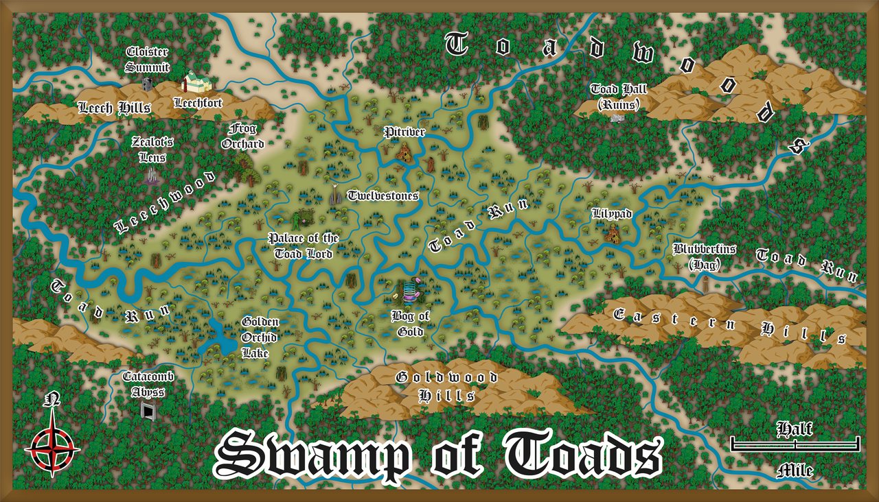 Nibirum Map: swamp of toads by Wyvern