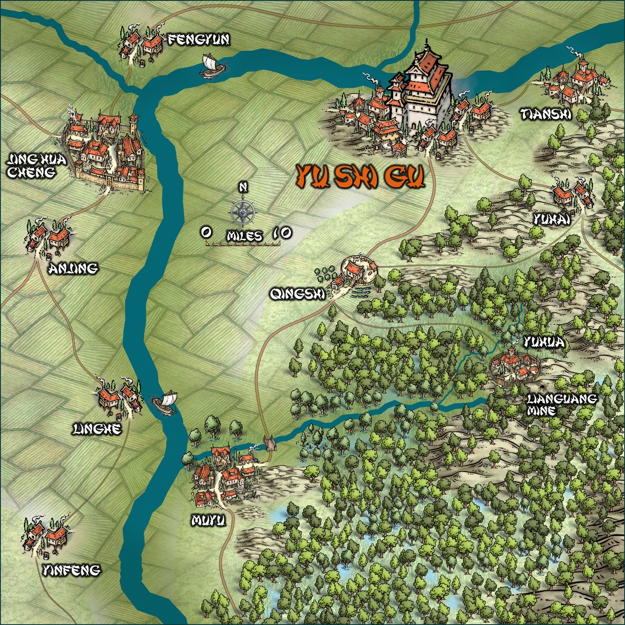 Nibirum Map: yu shi gu surroundings by Ricko Hasche