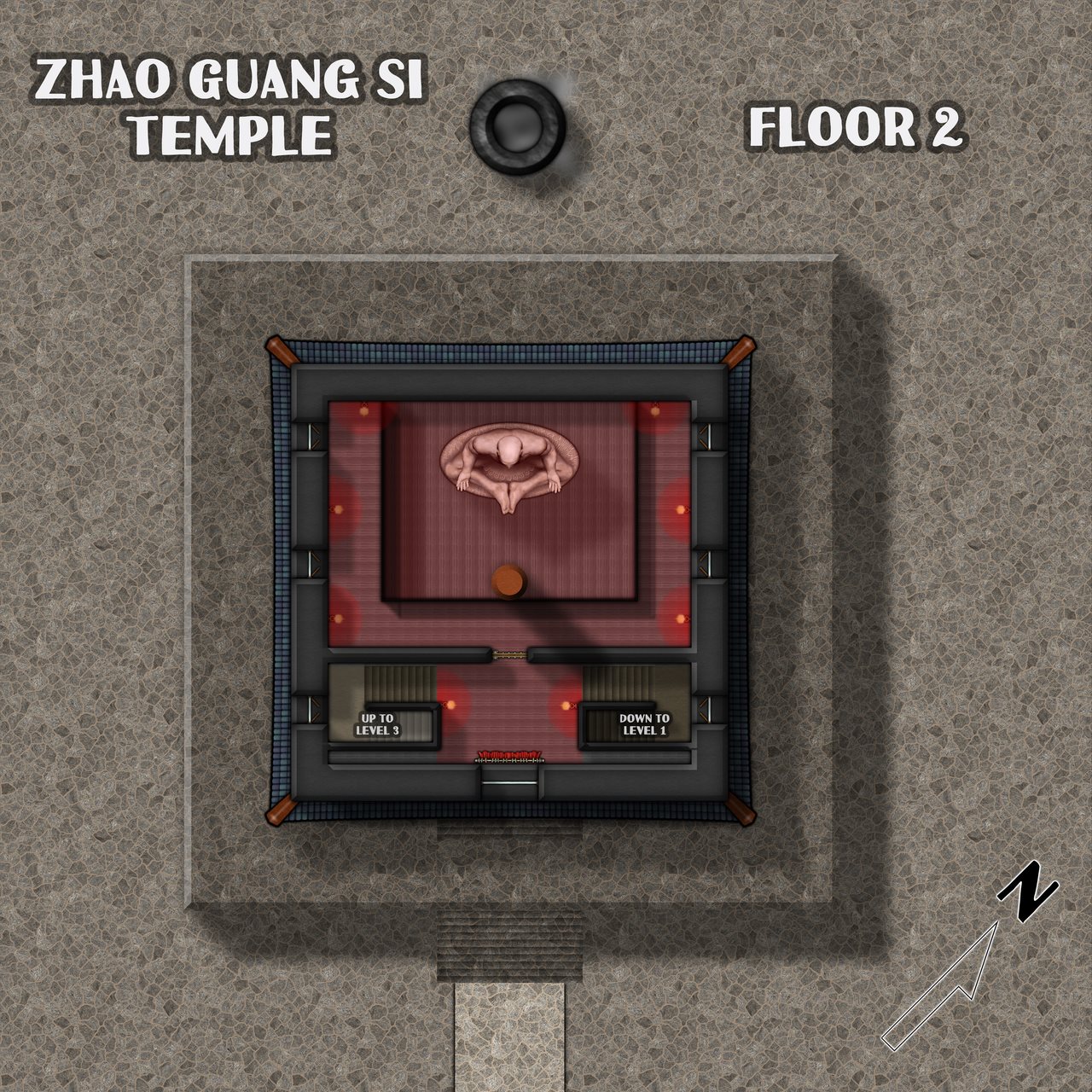 Nibirum Map: zhao guang si temple - floor 2 by Kevin Goebel (Royal Scribe)