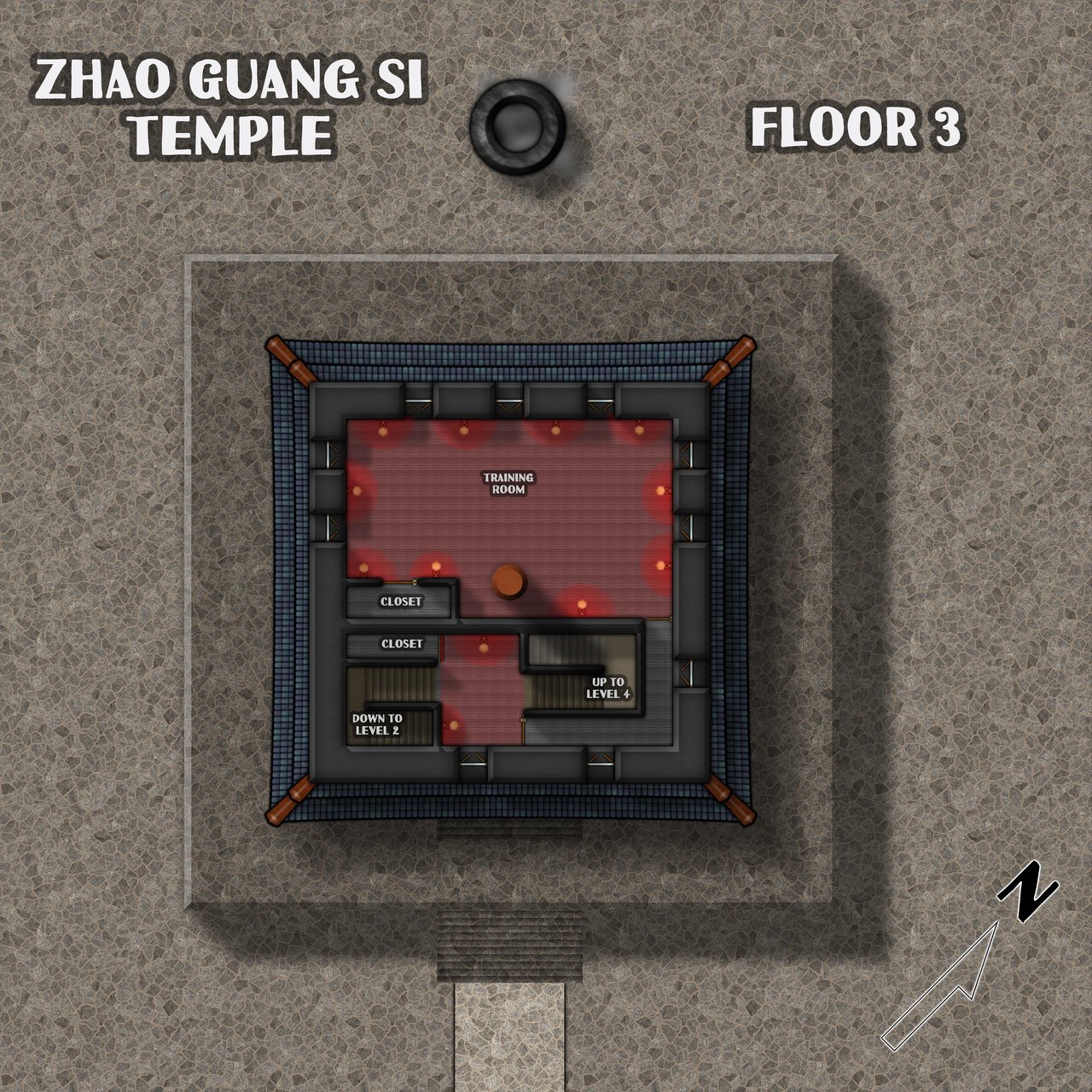 Nibirum Map: zhao guang si temple - floor 3 by Kevin Goebel (Royal Scribe)