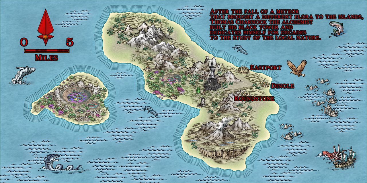 Nibirum Map: black tower isle by Ricko Hasche