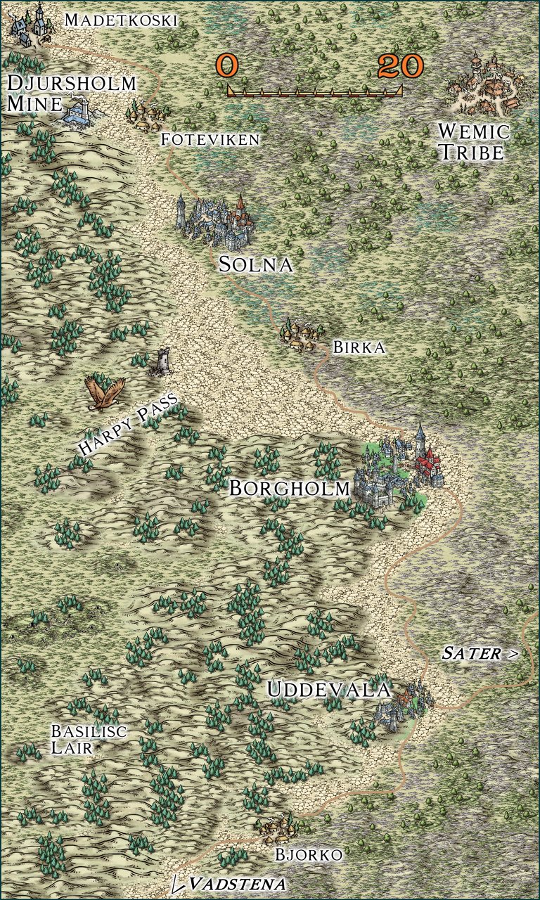 Nibirum Map: borgholm surroundings by Ricko Hasche