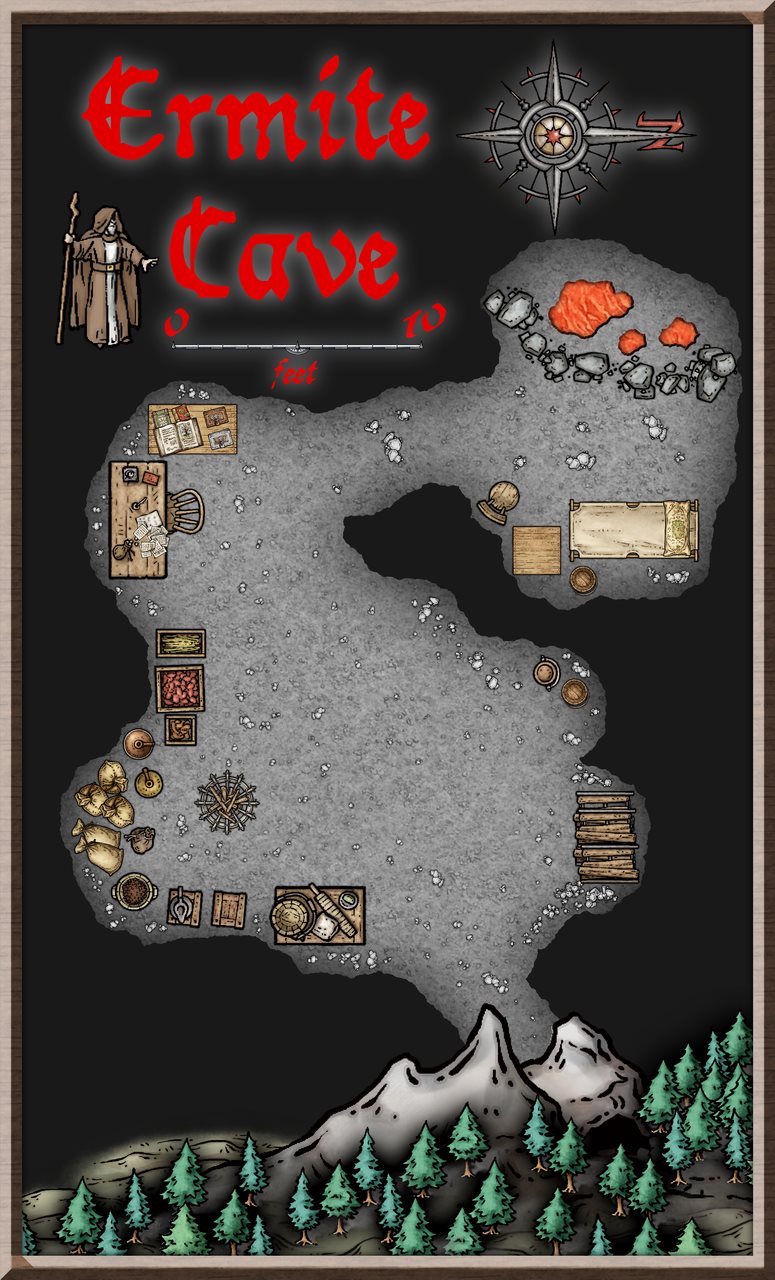 Nibirum Map: ermite cave - inside by Ricko Hasche