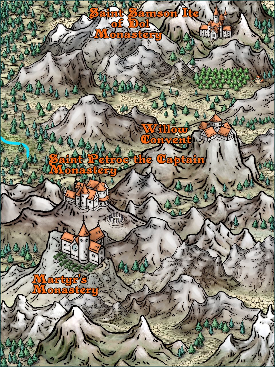 Nibirum Map: godtagel monestaries by Ricko Hasche