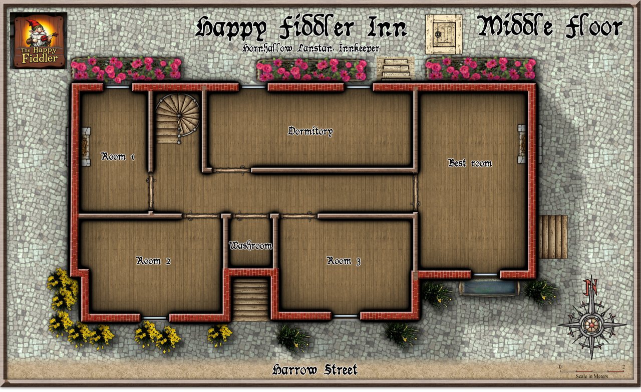 Nibirum Map: happy fiddler inn - level 2 by Quenten Walker