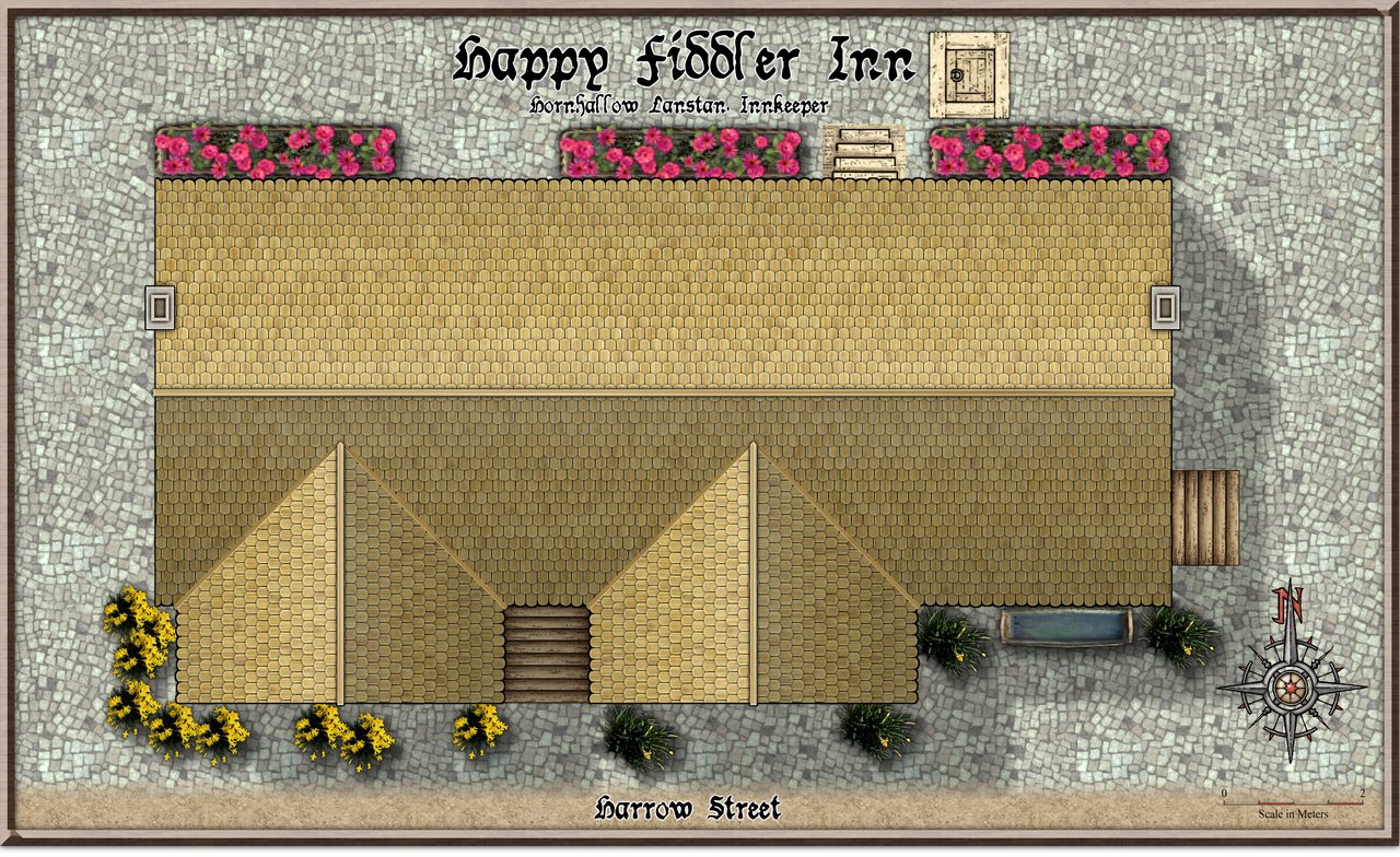 Nibirum Map: happy fiddler inn - roof by Quenten Walker