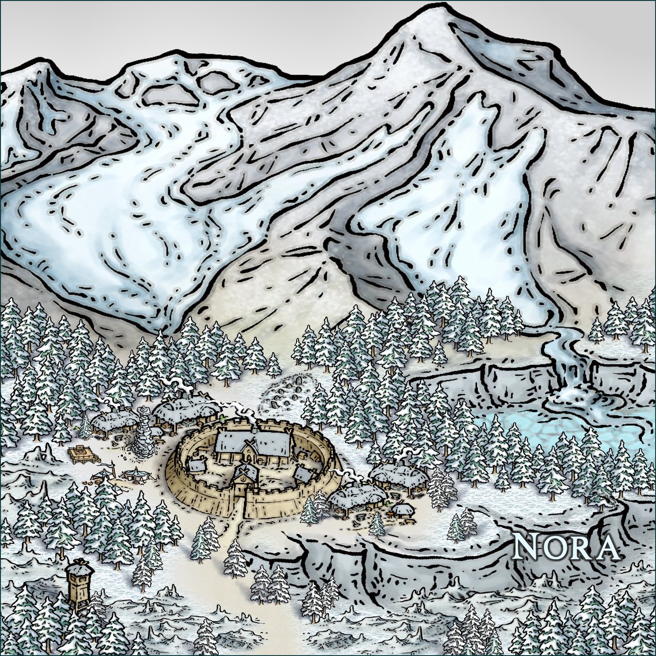 Nibirum Map: nora town by Ricko Hasche