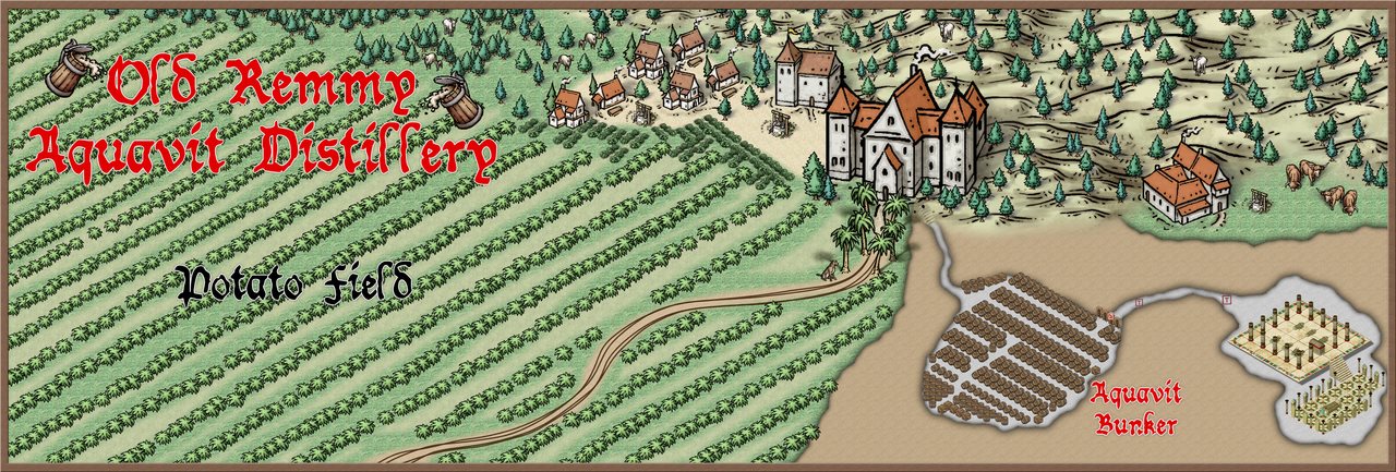 Nibirum Map: old remmy aquavit distillery by Ricko Hasche