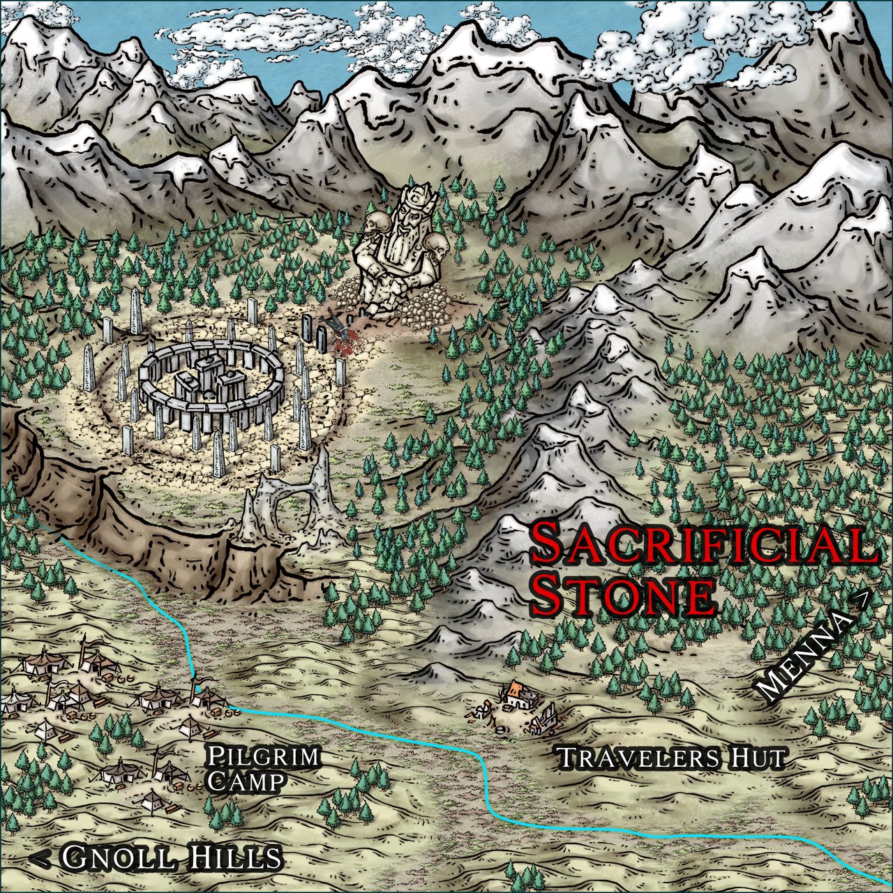 Nibirum Map: sacrificial stone by Ricko Hasche