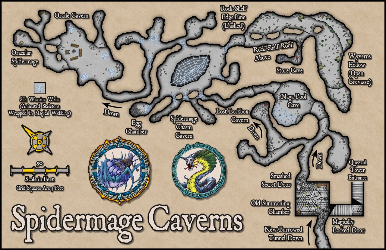 Nibirum Map: spidermage caverns by Wyvern