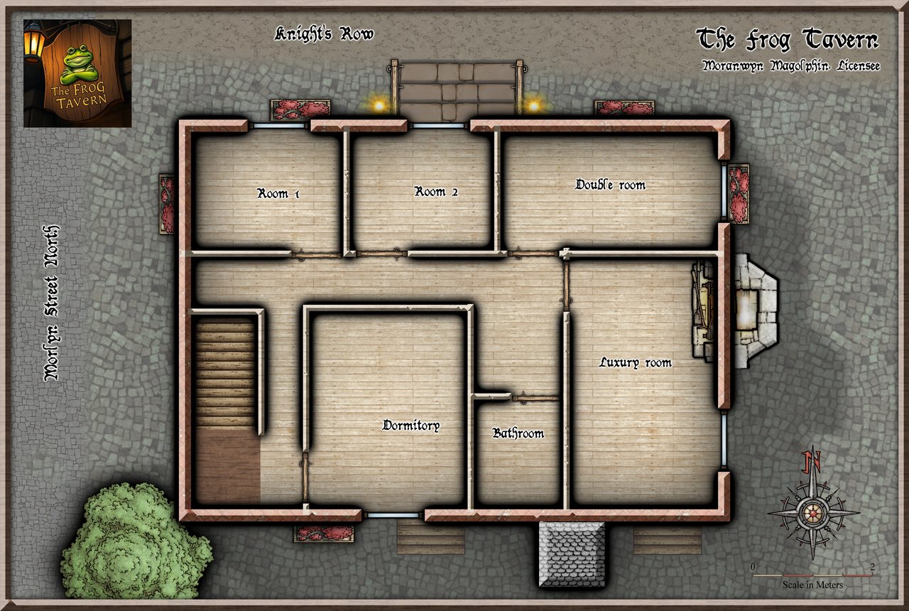 Nibirum Map: the frog tavern - upper floor by Quenten Walker